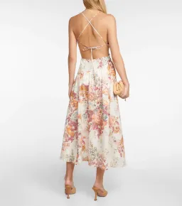 Zimmermann Pattie Asymmetric Dress Cream Floral Print Size 0P/Au 6 for rent on The Volte - image 3