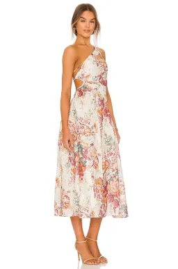 Zimmermann Pattie Asymmetric Dress Cream Floral Print Size 0P/Au 6 for rent on The Volte - image 2