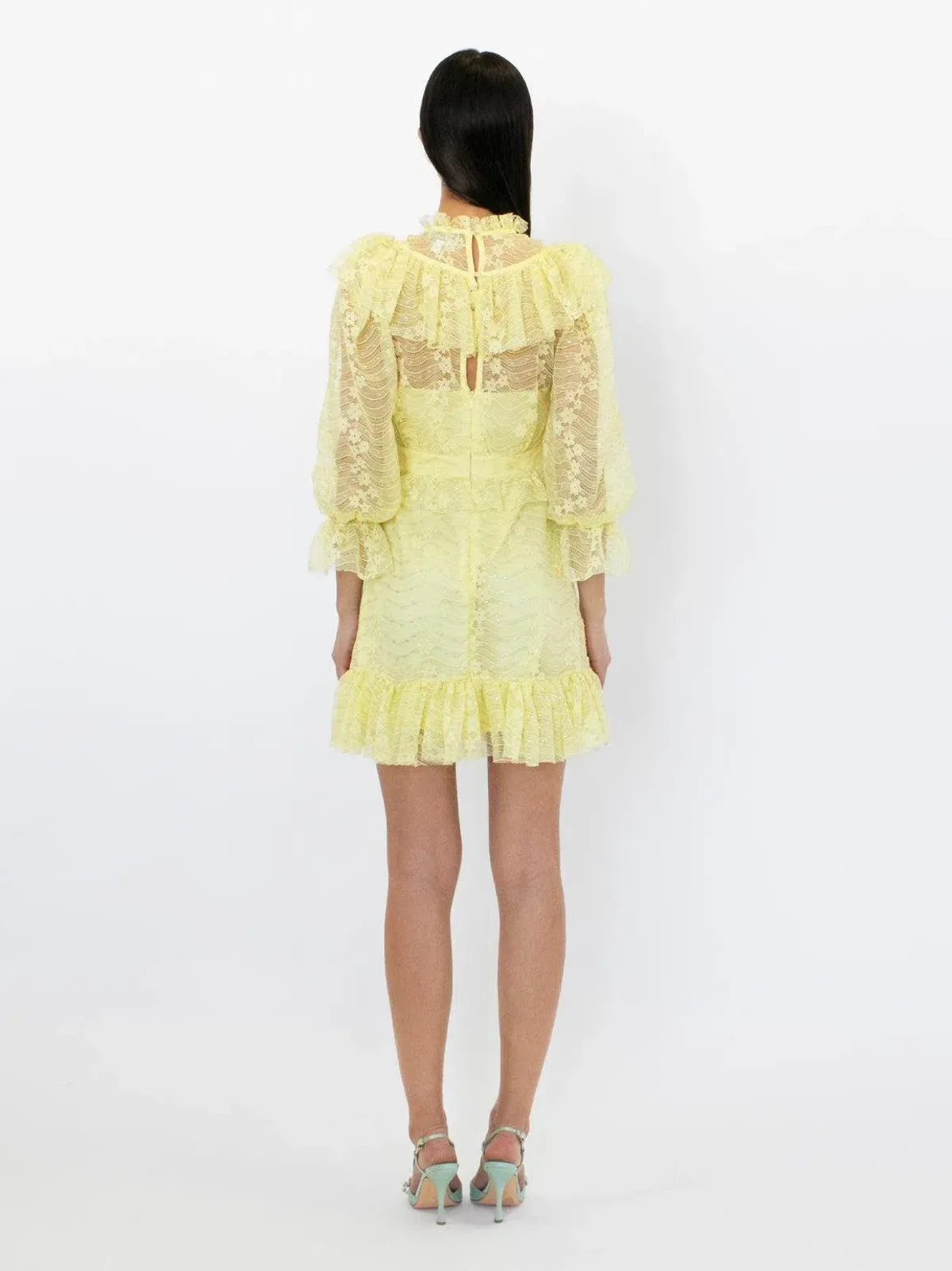 Alice McCall Love My Way Mini Dress Lemon Yellow Size 6 - Image 2