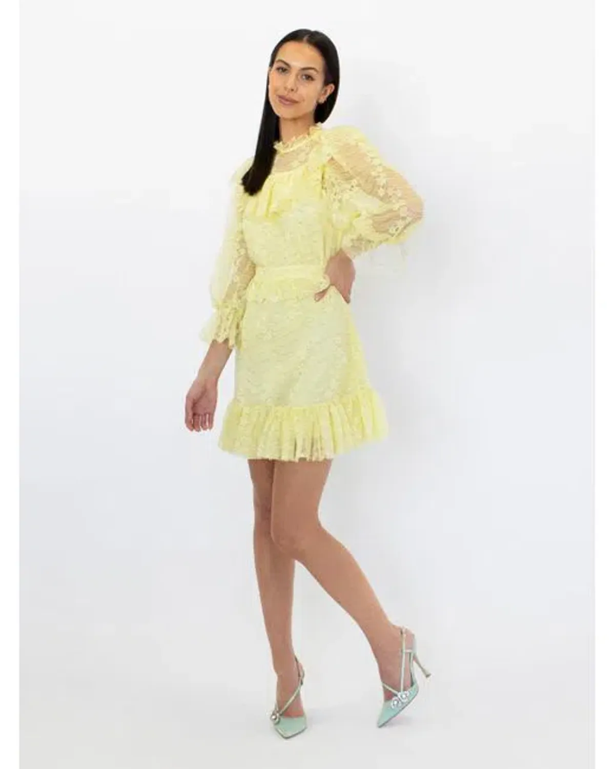Alice McCall Love My Way Mini Dress Lemon Yellow Size 6 - Image 3