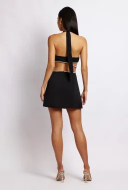 Meshki Nicha Halter Mini Dress With Cut Outs Black Size 6 for rent on The Volte - image 2