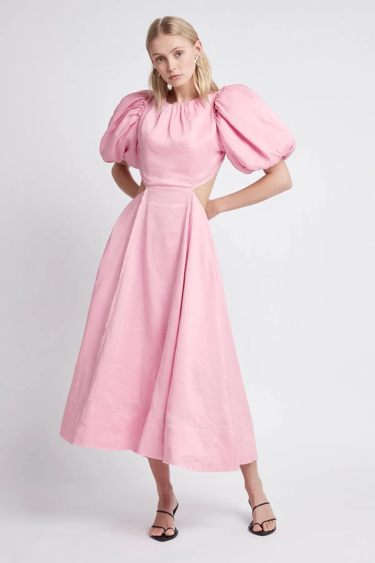 Aje Serendipity Cut Out Dress Musk Pink Size 14 for rent on The Volte - main image