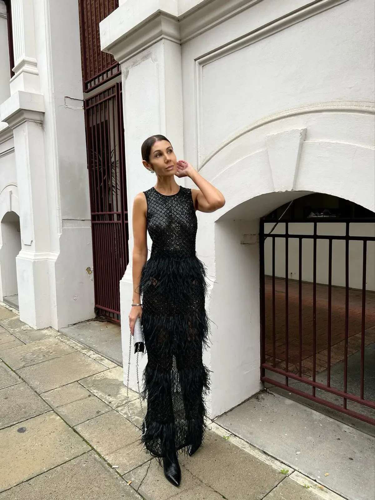 Rachel Gilbert Dixie Gown Black Size AU 6 for rent on The Volte - main image