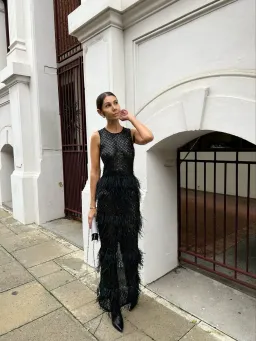 Rachel Gilbert Dixie Gown Black Size AU 6 for rent on The Volte - image 1