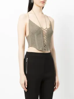 Dion Lee Khaki Crochet Tie Corset Khaki Size 8 for rent on The Volte - image 4