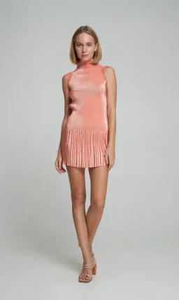L’Idée Soiree Gisele Mini Dress Spritz Peach Size 12 for rent on The Volte - image 1