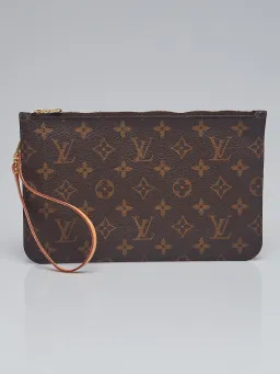 Louis Vuitton Neverfull Pouch Brown for rent on The Volte - image 2