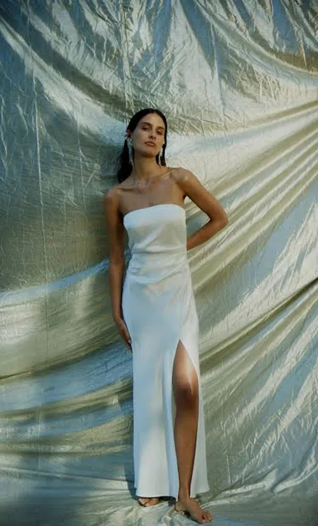 Bec & Bridge Dreamer Strapless Dress Sand Size 8 for rent on The Volte - main image