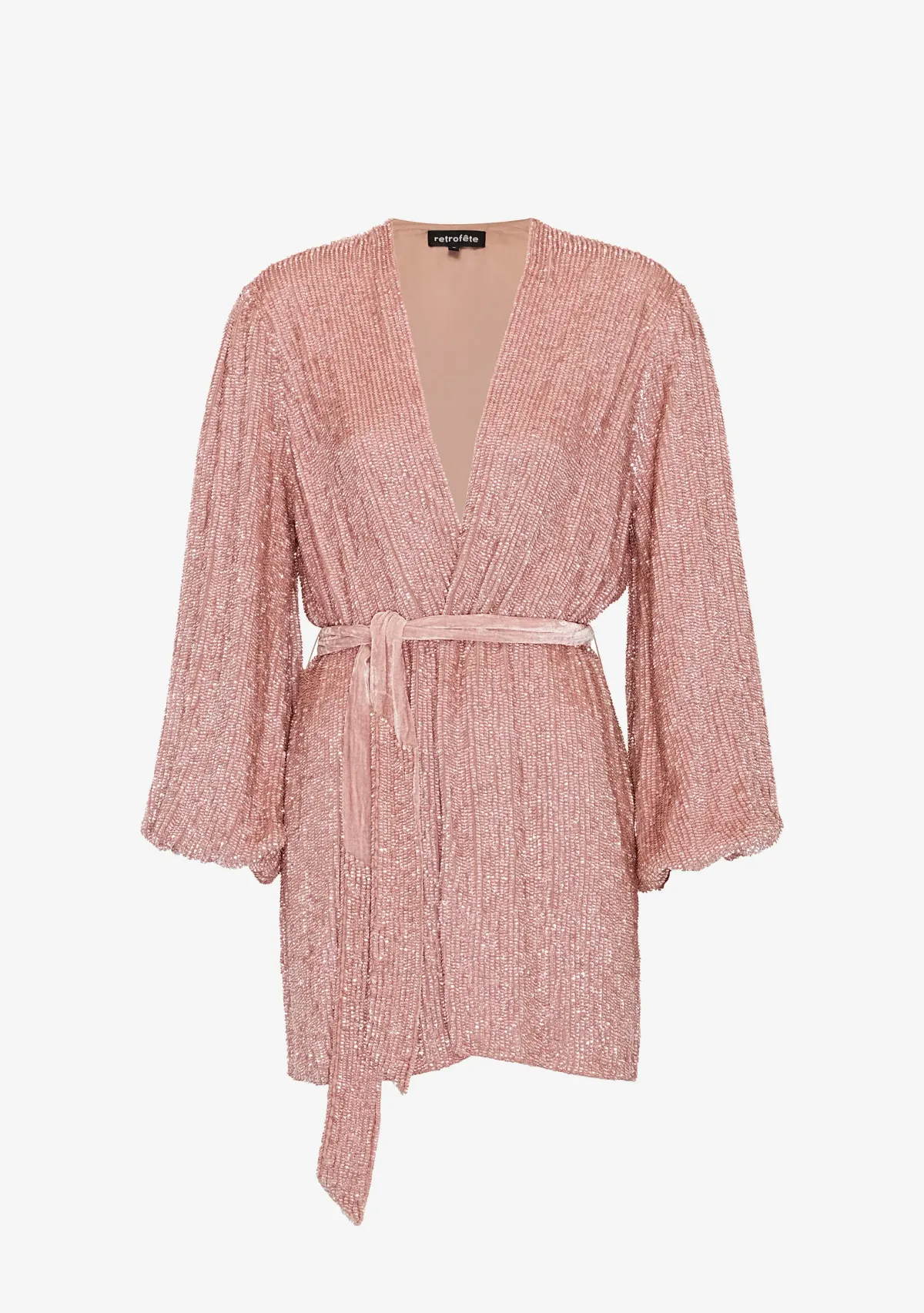 Retrofete Gabrielle Robe Mini Dress Pink Size 14 - Image 4