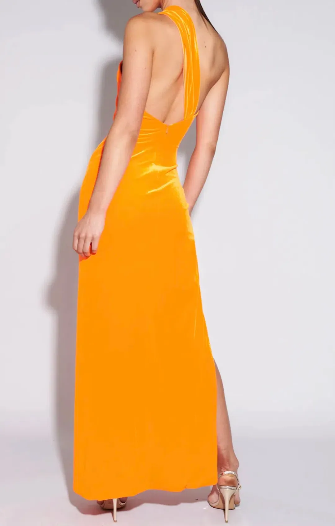 Effie Kats Lana Gown Neon Orange Size S for rent on The Volte - main image