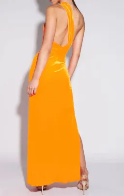 Effie Kats Lana Gown Neon Orange Size S for rent on The Volte - image 2