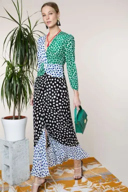 Rixo Chelsea Psychedelic Tulip Spot Dress Print Size 8 for rent on The Volte - image 1