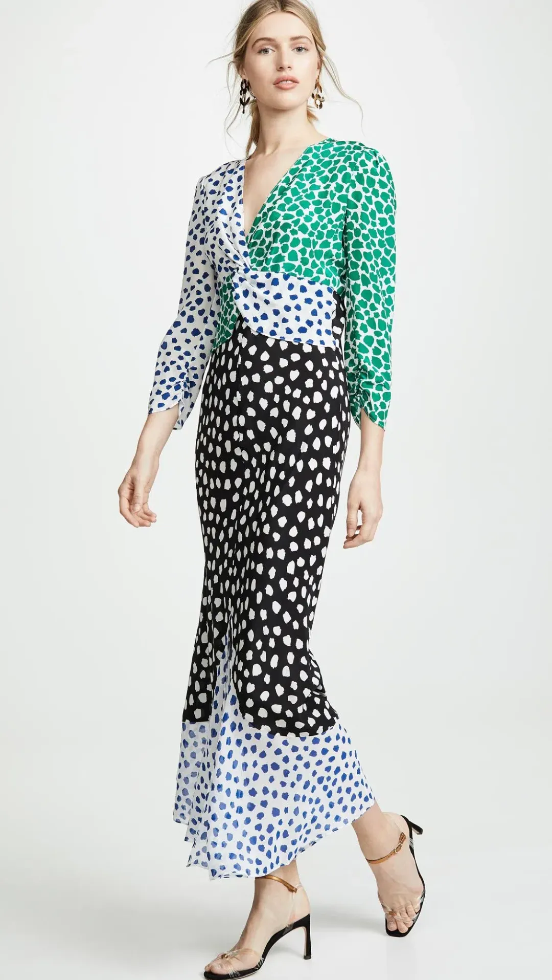 Rixo Chelsea Psychedelic Tulip Spot Dress Print Size 8 for rent on The Volte - main image