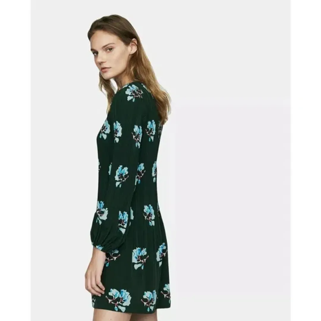 Maje Green Floral Dress Print Size 10 for rent on The Volte - main image