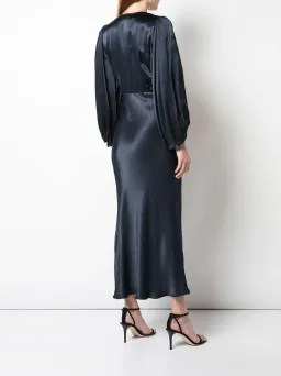 Shona Joy Morrison Longsleeve Bias Midi Dress Navy Size 10 for rent on The Volte - image 2