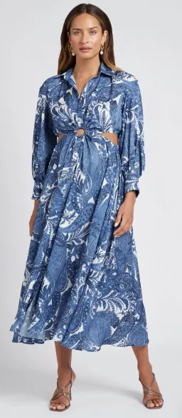 Sheike Casablanca Dress Icy Paisley Print Size 8 for rent on The Volte - image 1