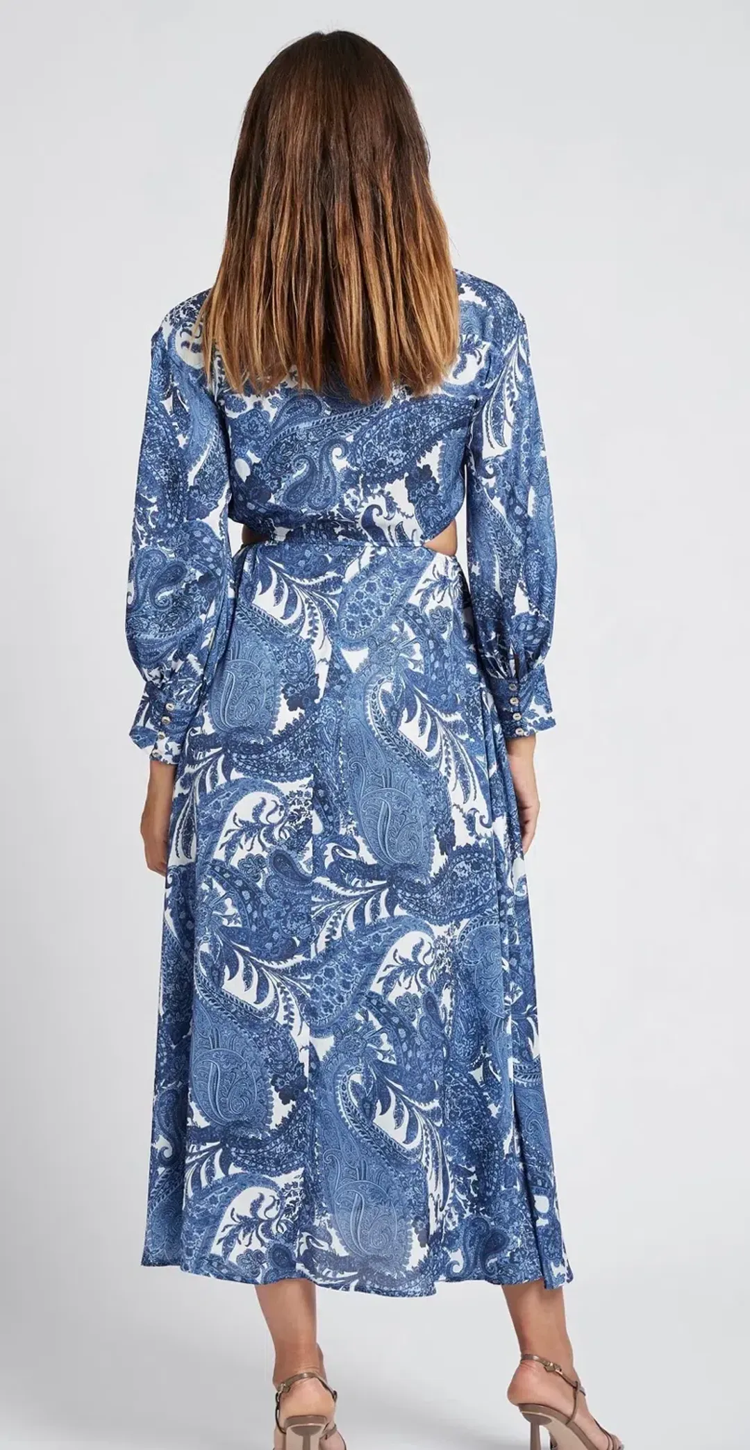 Sheike Casablanca Dress Icy Paisley Print Size 8 for rent on The Volte - main image