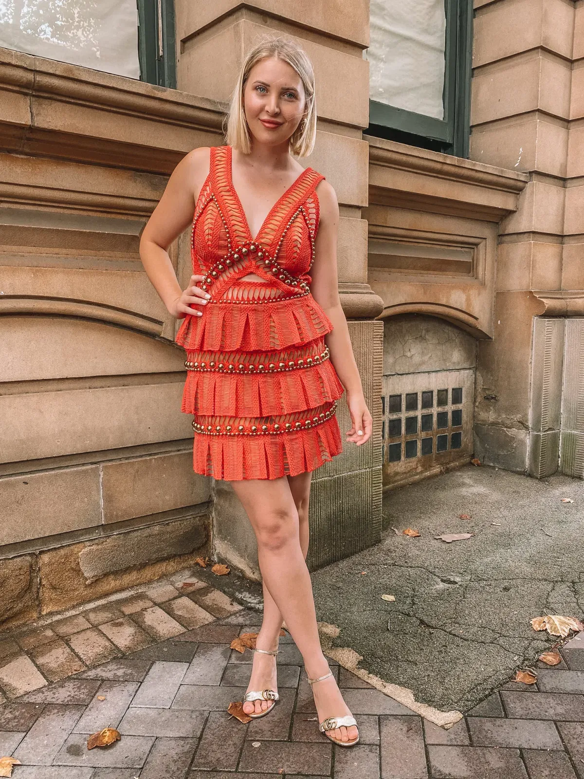 Thurley Crescent Dress in Red Size 10 - Image 1