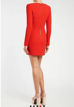 Rebecca Vallance Amanda Long Sleeve Mini Dress Red Size 6 for rent on The Volte - image 3