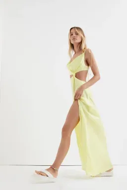 For Love and Lemons Kyra Cut Out Dress Yellow Size 8 for rent on The Volte - image 3