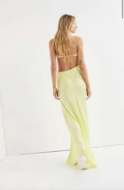 For Love and Lemons Kyra Cut Out Dress Yellow Size 8 for rent on The Volte - image 4