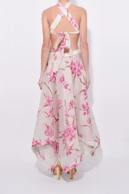 Zimmerman Corsage Halter Dress in Fuschia Orchid Print Size 0 for rent on The Volte - image 4