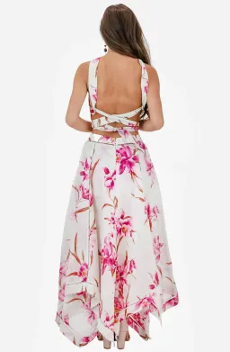 Zimmerman Corsage Halter Dress in Fuschia Orchid Print Size 0 for rent on The Volte - image 2
