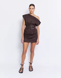 Preiffer Vito Linen Dress Brown Size 14 for rent on The Volte - image 1