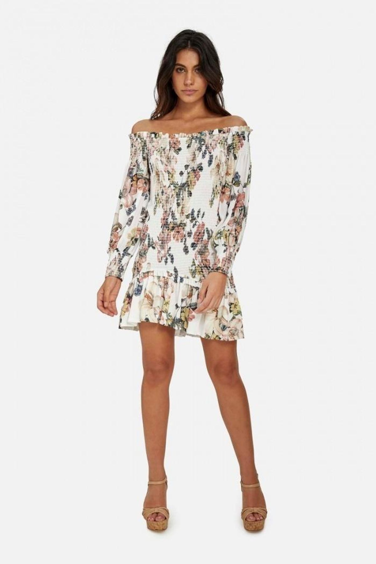 Sheike fifi shirred floral mini size 8 - Image 3