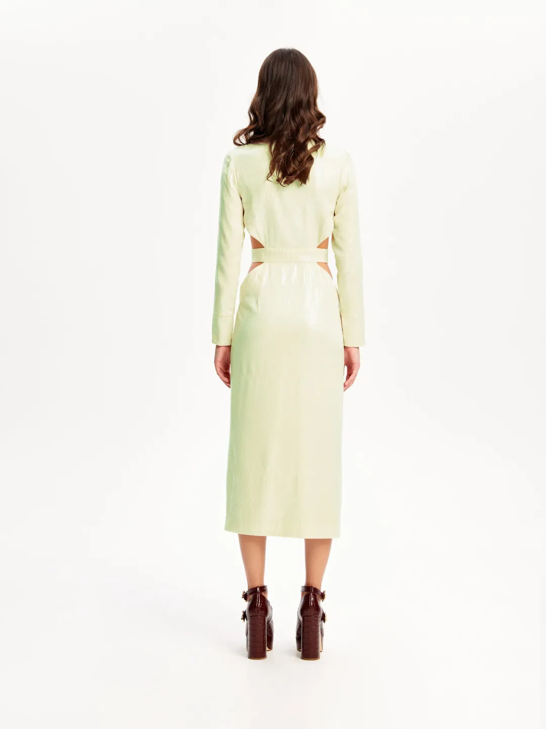 Alice McCall Lime Cream Night Sky Trench Green Size 8 for rent on The Volte - main image