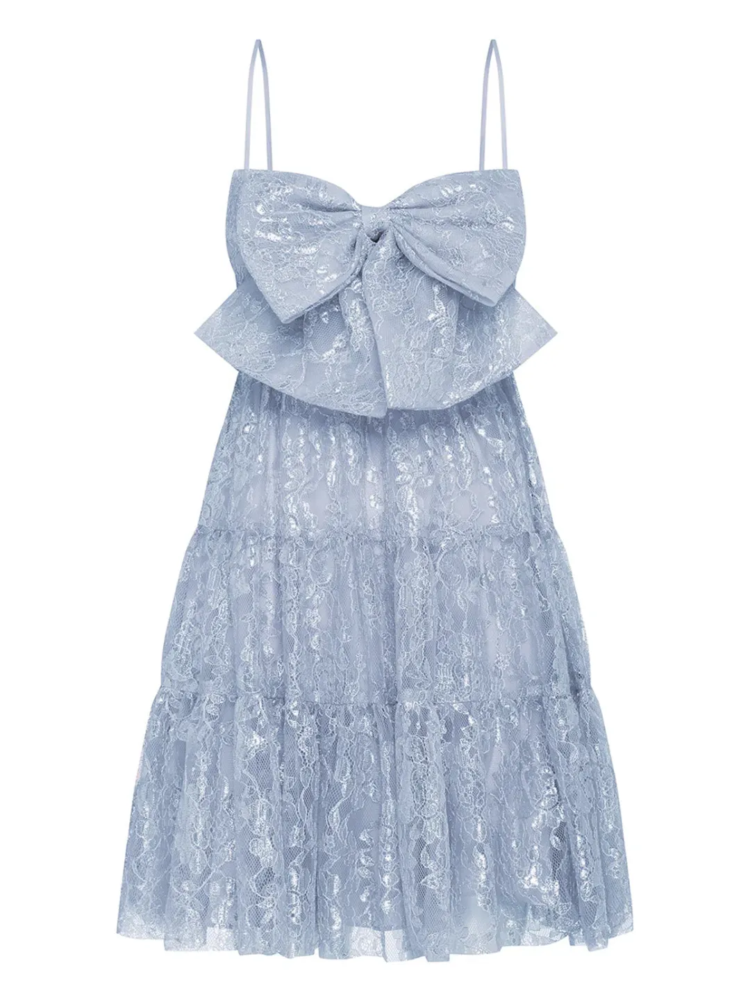 Alive McCall Mist Slow Drive Bow Mini Dress Blue Size 14 for rent on The Volte - main image