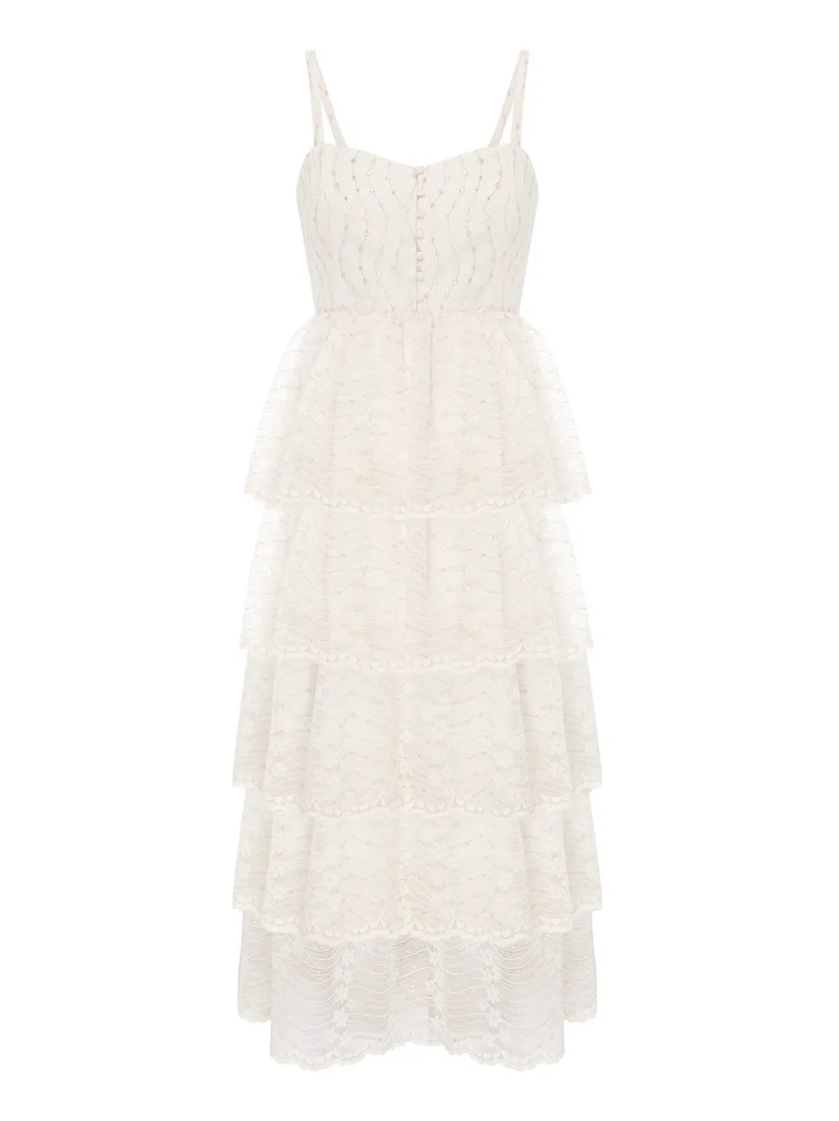 Alice McCall Creme Moonstruck Midi Dress Cream Size 12 - Image 6