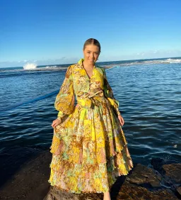 Alemais Matilde Tie Front Top & Pleat Skirt Set Multi Size 10 for rent on The Volte - image 1