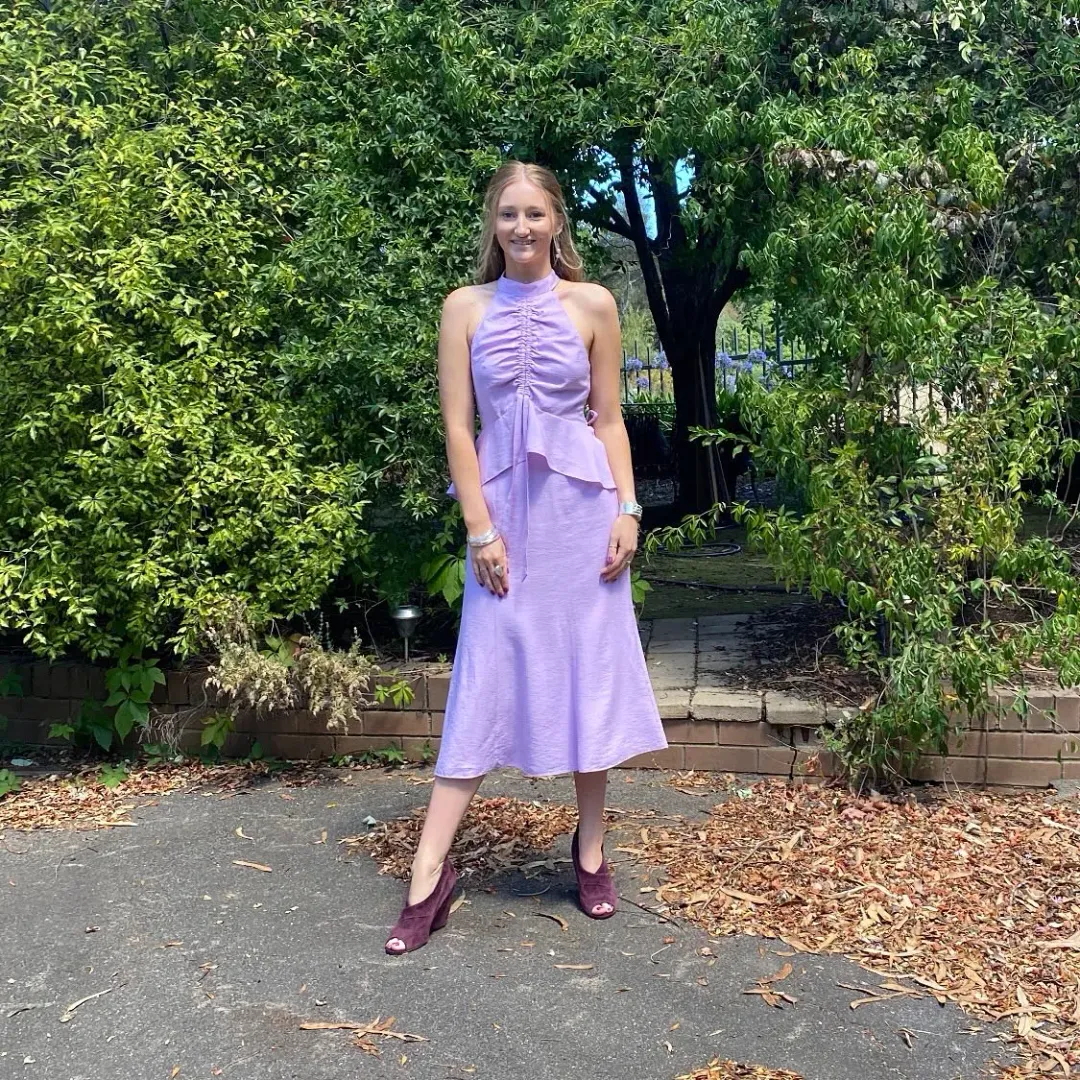 Keepsake Luminous Midi Dress Lavender Size 10 for rent on The Volte - main image