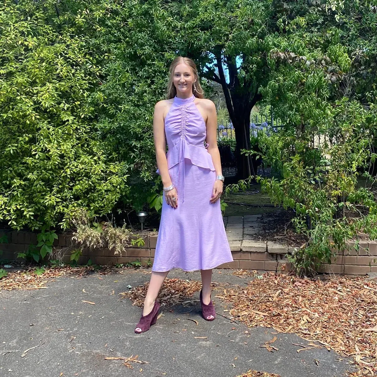 Keepsake Luminous Midi Dress Lavender Size 10 for rent on The Volte - main image