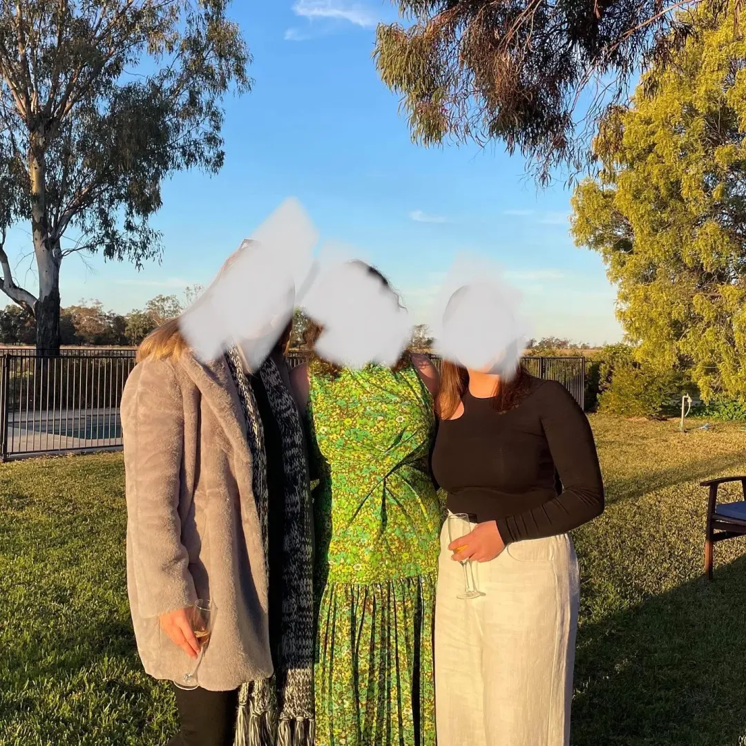 Alemais Phyllis Twist Front Pleat Dress Green Size 14 for rent on The Volte - main image