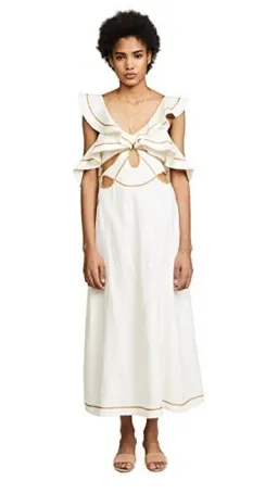 Zimmermann Painted Heart Flutter Dress Cream Size 1 / AU 10 for rent on The Volte - image 2