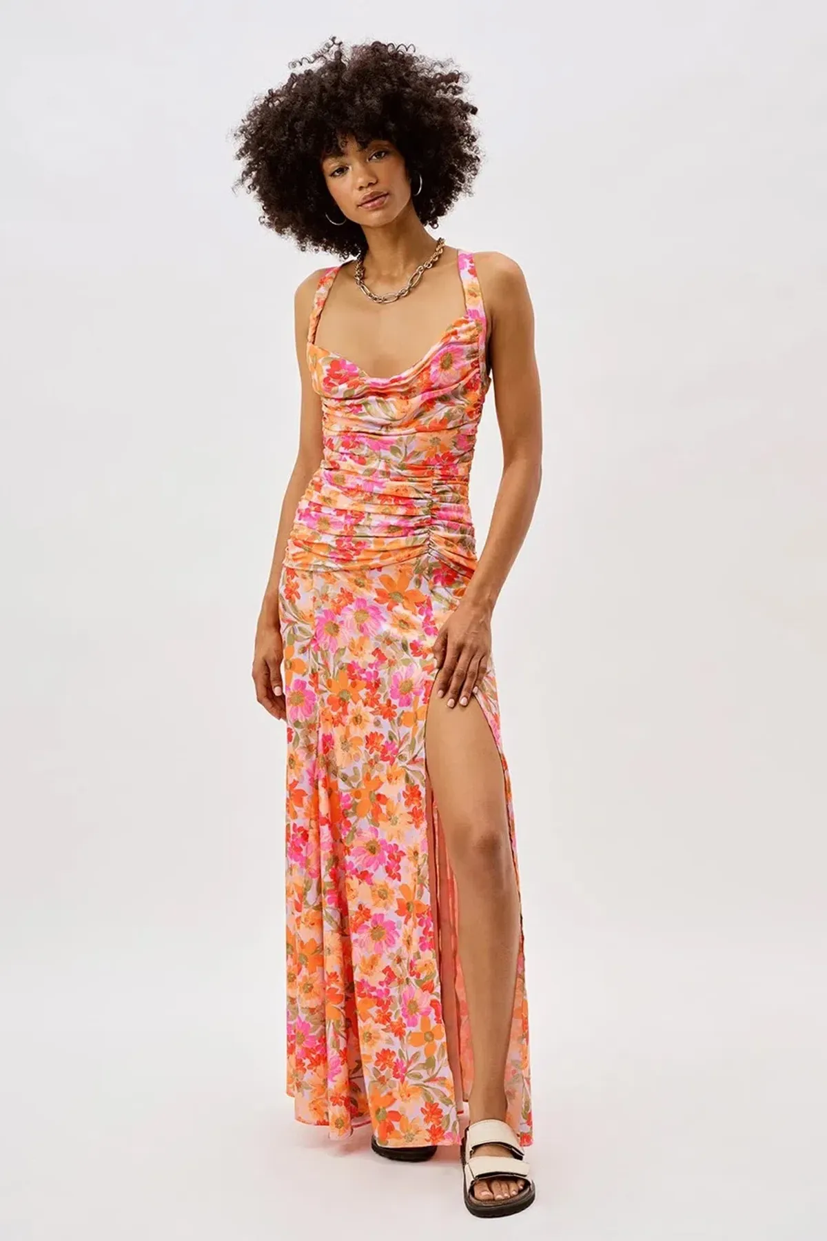 For Love and Lemons Willa Maxi Dress Print Size 10 - Image 1