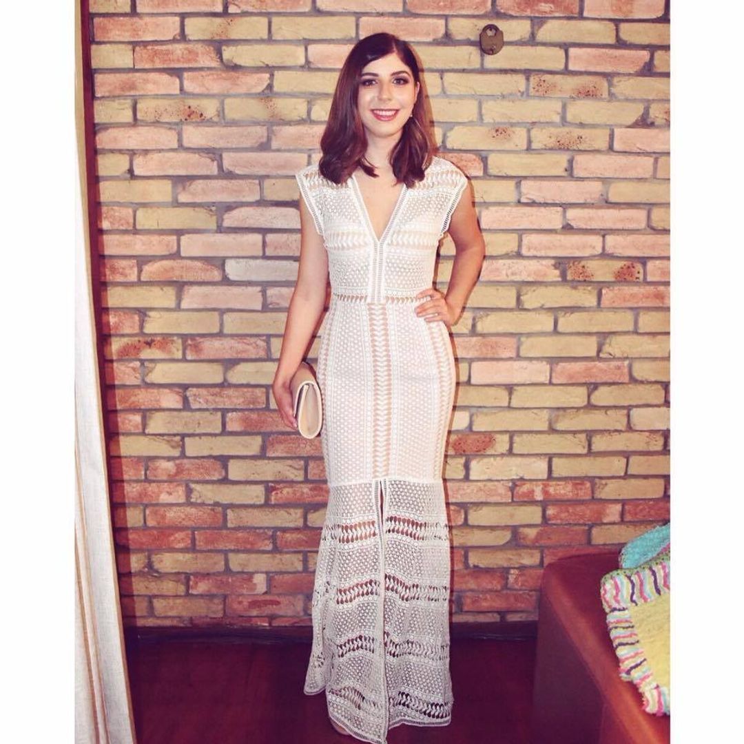 Sheike Horizons White Lace Maxi Dress for rent on The Volte - main image