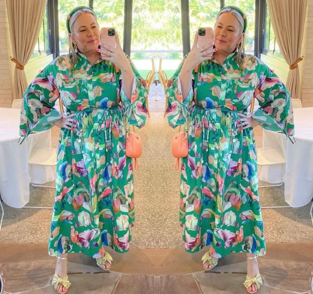 Alemais Arlo Shirt Dress Green Size 14 for rent on The Volte - main image