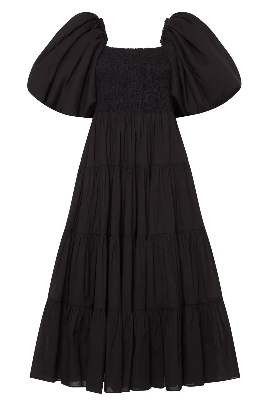 Aje Cherished Midi Dress Black Size 6 for rent on The Volte - main image