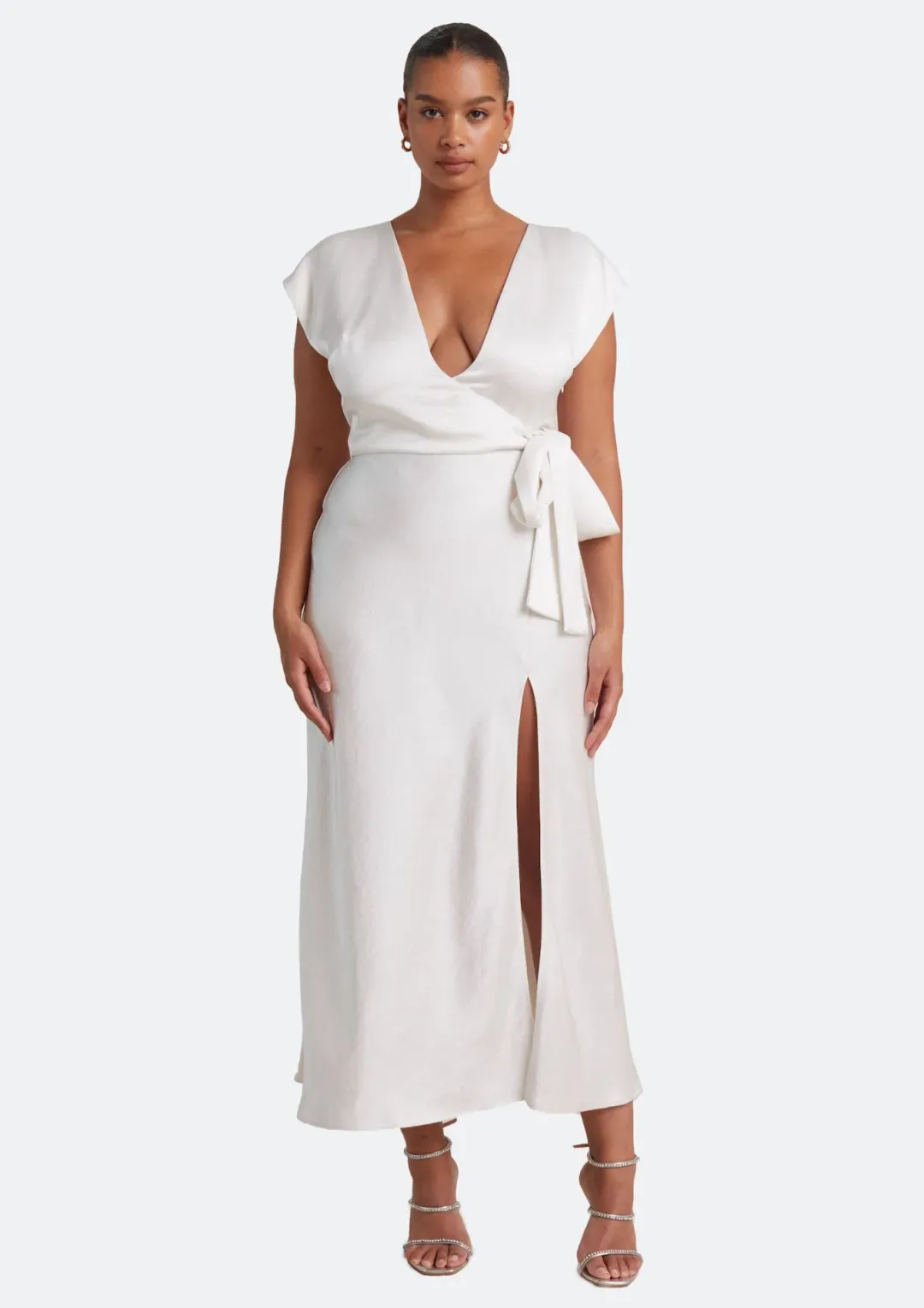 Bec & Bridge The Dreamer Wrap Dress Ivory Size 8 for rent on The Volte - main image