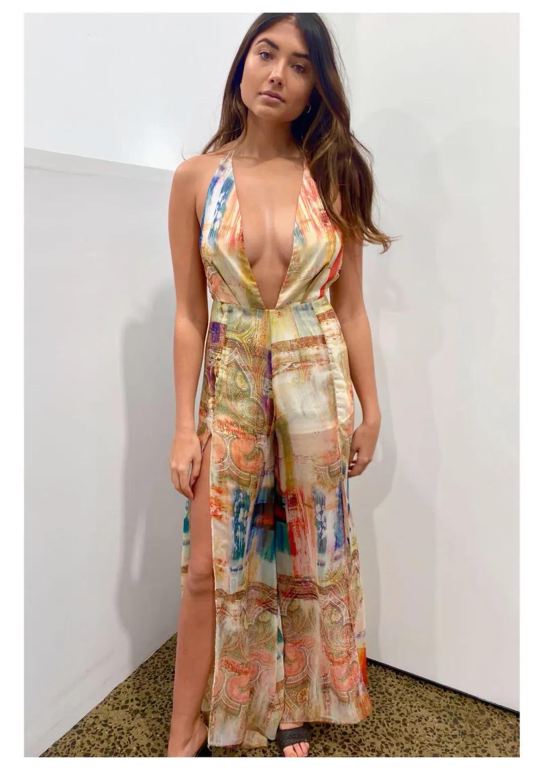 Natalie Rolt Gwen Jumpsuit Multi Size 8 for rent on The Volte - main image