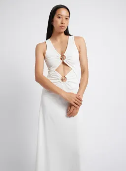 Christopher Esber Vertical Orbit Front Dress White Size 8 for rent on The Volte - image 2
