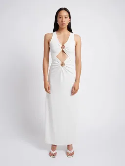 Christopher Esber Vertical Orbit Front Dress White Size 8 for rent on The Volte - image 1