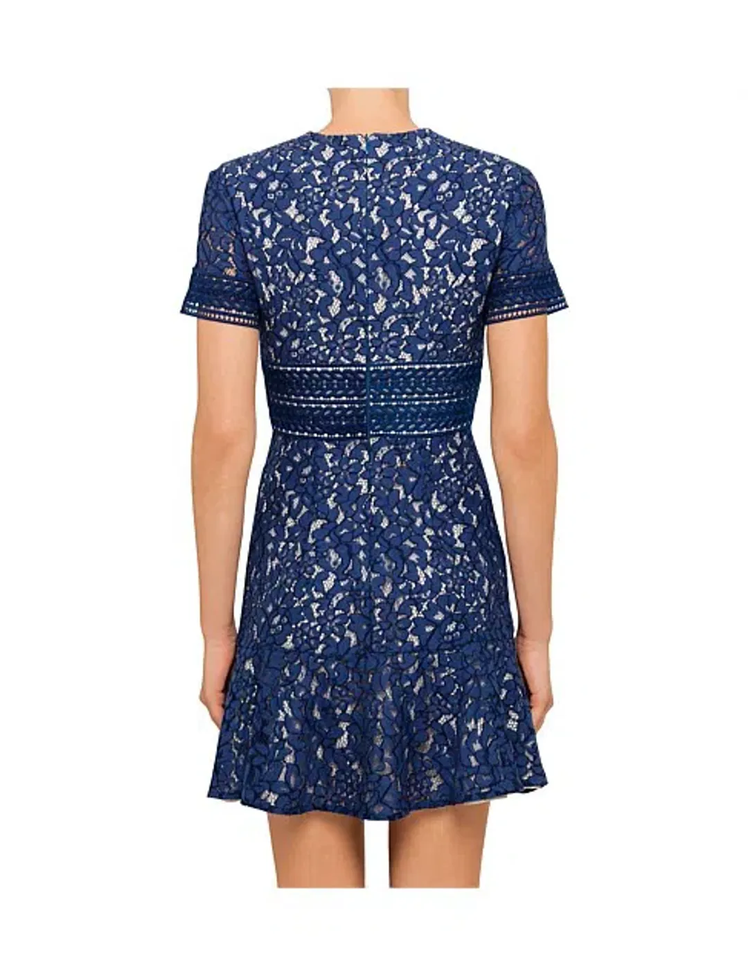 Lover Flora Flip Mini Dress Navy Print Size 8 for rent on The Volte - main image