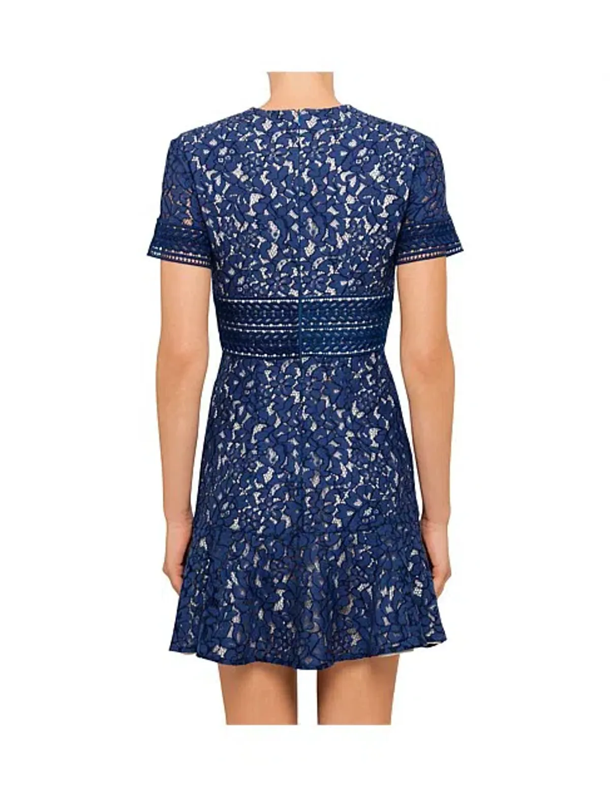 Lover Flora Flip Mini Dress Navy Print Size 8 - Image 4