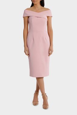 Wayne Cooper Cross Front Dress Rose Pink Size 16 for rent on The Volte - image 1