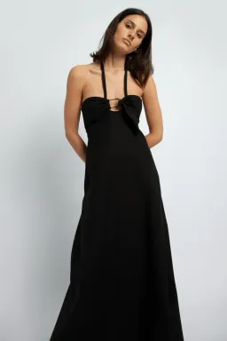 Christopher Esber Buckle Halter Neck Dress Black Size 6 for rent on The Volte - image 3