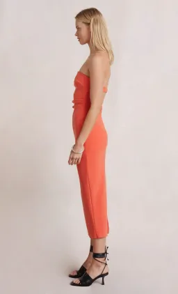 Bec and Bridge Cecily Midi Dress Orange Size 10 for rent on The Volte - image 2
